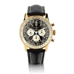 Breitling Navitimer Cosmonaute Rare Yellow Gold Vintage Watch
