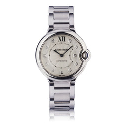 Cartier Ballon Bleu Diamond Dial 36MM Steel Watch