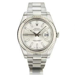 Rolex Oyster Perpetual Datejust II Silver Dial 41MM S/S Watch