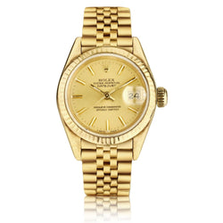 Rolex Oyster Perpetual Datejust Quickset Gold Ladies Watch