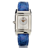Jaeger-LeCoultre Ladies Stainless Steel MOP And Diamond Reverso Duetto Watch