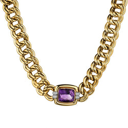 Ladies 18kt Y/Gold Multi-Functional Amethyst Necklace.  Approx 35 carat
