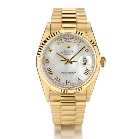 Rolex Oyster Perpetual Day-Date Gold 36MM M-O-P Watch
