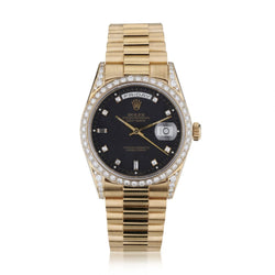 Rolex Oyster Perpetual YG Day-Date President Original Diamond Watch