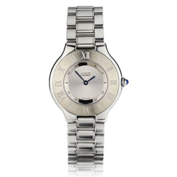 Cartier De Must 21 Ladies Stainless Steel 28MM Quartz Watch