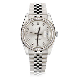 Rolex Oyster Perpetual Datejust 36MM Diamond Bezel and Dial Watch