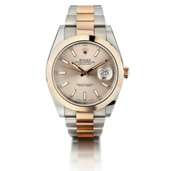 Rolex Oyster Pereptual Everose Gold & Steel Datejust II Watch