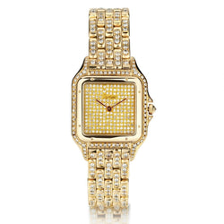 Cartier 18KT Yellow Gold Diamond Encrusted Panthere Watch. Rare.