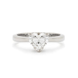 1.00 Carat Heart-Shaped Diamond Solitaire 18KT White Gold Ring