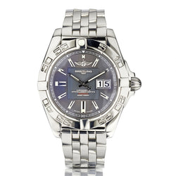 Breitling Stainless Steel Galactic 41 Automatic Grey Dial Watch