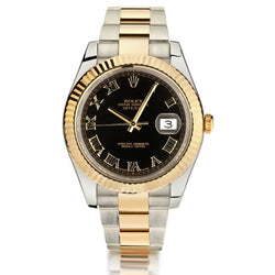 Rolex Oyster Perpetual Datejust II 2-Tone Black Dial Watch