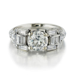 1.20 Carat Old-European Cut Diamond Engagement Ring
