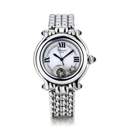 Chopard Stainless Steel And Diamond Happy Sport 32MM Watch