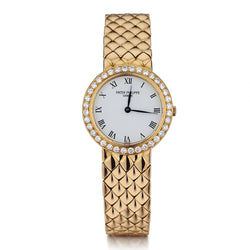 Patek Philippe Ladies Factory Diamond Calatrava 18KT Yellow Gold Watch
