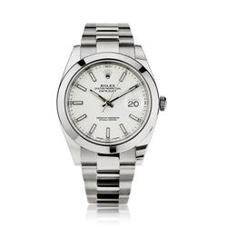 Rolex Oyster Perpetual Datejust II 41MM S/S White Dial Watch
