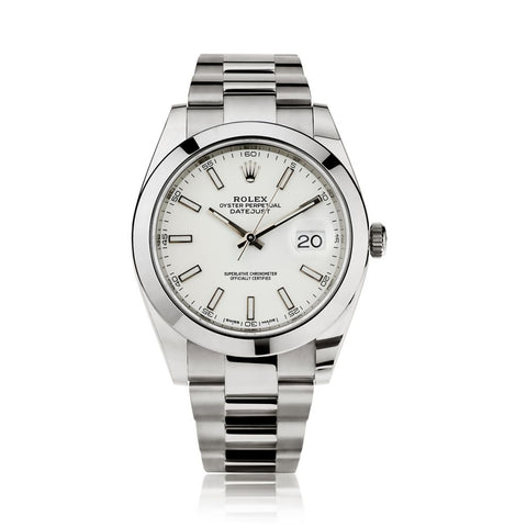 Rolex Oyster Perpetual Datejust II 41MM S/S White Dial Watch