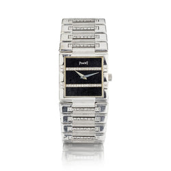 Piaget 18KT White Gold Large Square Dancer Diamond Watch