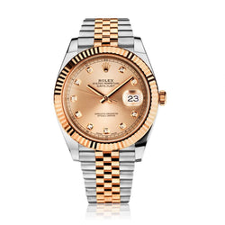 Rolex 18KT Rose Gold And Steel Diamond Datejust II Watch
