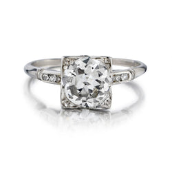 1.75 Carat Old-European Cut Diamond Platinum Engagement Ring