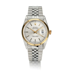 Rolex Oyster Perpetual Datejust Gold Bezel Stainless Steel Watch