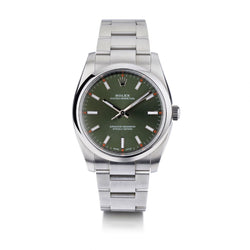 Rolex Oyster Perpetual Green Olive Dial 34MM S/S Watch