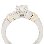 1.00 Carat Platinum And White Gold Diamond Solitaire Ring