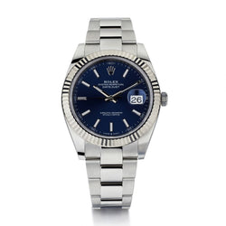 Rolex Oyster Perpetual Datejust II 41MM Blue Dial Watch
