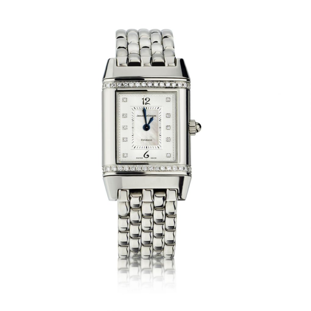 Jaeger LeCoultre Reverso Ladies Steel Diamond Watch – Van