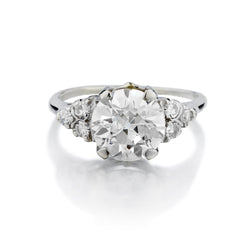 Ladies Platinum Vintage Diamond Ring. 2.74ct Tw