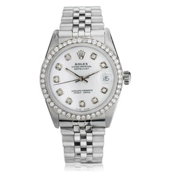 Ladies Rolex Datejust Stainless Steel 31mm Wristwatch.