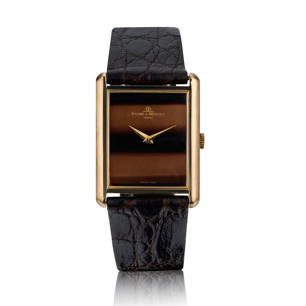 Baume And Mercier Vintage Yellow Gold Tigers Eye Dial Watch – Van Rijk