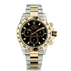 Rolex Oyster Perpetual Daytona Two-Tone 40MM Black Dial Watch