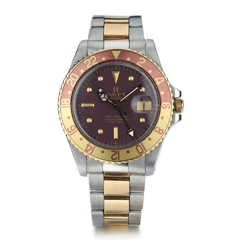 Rolex Oyster Perpetual Root Beer Rare Two-Tone GMT Master Watch