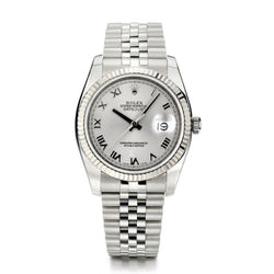 Rolex Oyster Perpetual Datejust Silver Dial 36MM S/S Automatic Watch