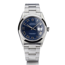 Rolex Oyster Perpetual Datejust Blue Dial 2005 Oyster Bracelet Watch