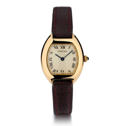 Cartier 18KT Yellow Gold Tortue Tonneau 1990's Watch
