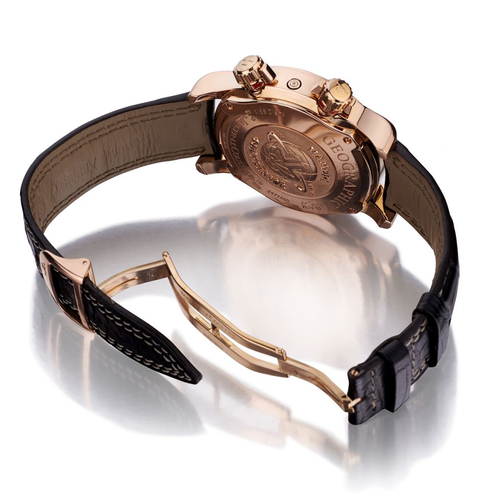 Jaeger LeCoultre Master Compressor Geographic Rose Gold Watch Van Rijk Jaeger LeCoultre Master Compressor Geographic Rose Gold Watch Van Rijk
