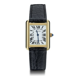 Cartier Mens Yellow Gold And Stainless Steel Tank Solo Watch