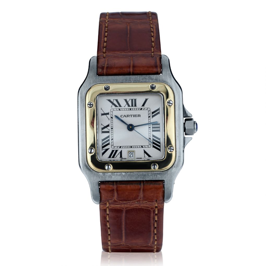 Cartier Santos Galbee Leather Strap Santos Dumont Galbee Santos
