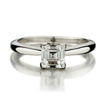 1.01 Carat Square-Cut Emerald Diamond Solitaire Engagement Ring