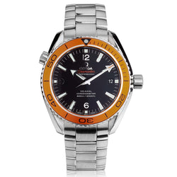 Omega Seamaster Planet Ocean Stainless Steel Pumpkin Bezel Wristwatch