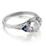 Ladies Art Deco Vintage Diamond ring.