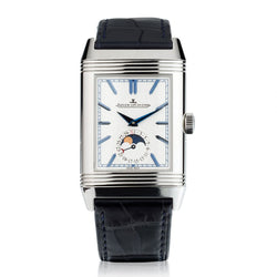 Jaeger le Coultre Reverso Moon Tribute Wristwatch in Steel.