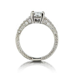 1.00 Carat Princess Cut Diamond White Gold Engagement Ring