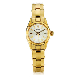 ROLEX Ladies 18kt Yellow Gold Wristwatch. Ref 6619. Box and Papers.