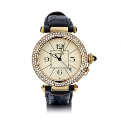 Cartier 18KT Yellow GoldAnd Aftermarket Diamond Pasha Watch