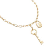 Tiffany & Co. Yellow Gold Key Pendant And Lock Necklace