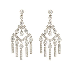 Tiffany & Co. Jazz Platinum & Diamond Drop Earrings