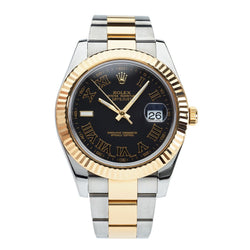 Rolex Oyster Perpetual Datejust II Two-Tone Black Dial Watch