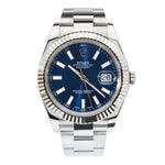 Rolex Oyster Perpetual Datejust II Metallic Blue Dial Watch